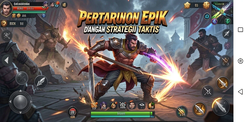 Tampilan seru dari gameplay Fighting 8ZK yang menegangkan.