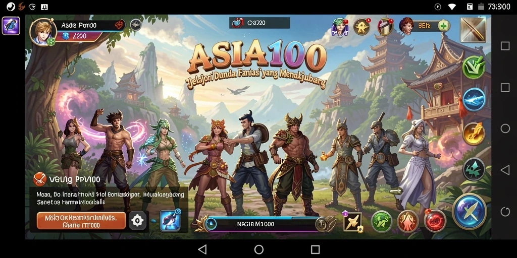 Gameplay seru dan menarik dalam ASIA100 yang penuh tantangan.