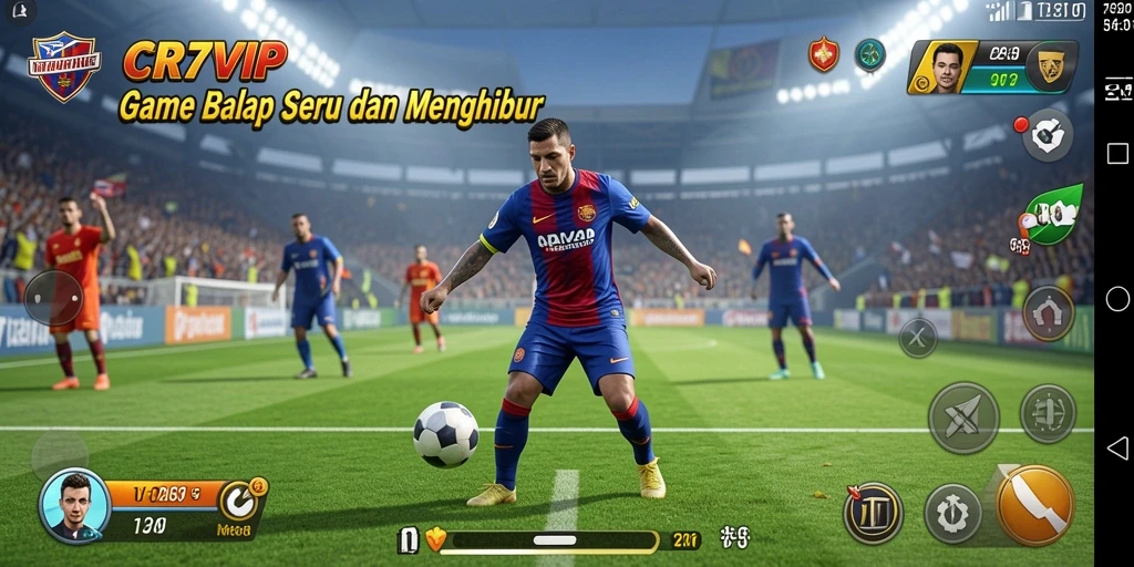 Tampilan gameplay balap yang mendebarkan di CR7VIP.