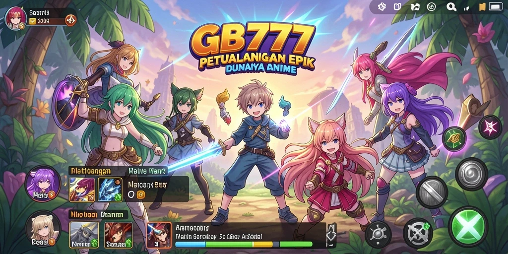 Screenshot GB777 menampilkan karakter Anime dalam aksi pertarungan yang seru.