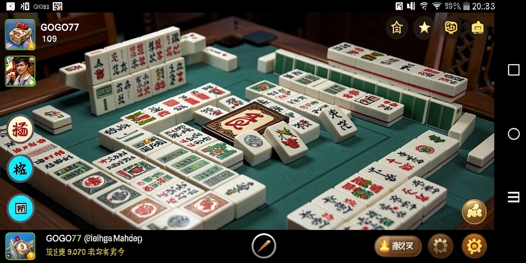 Tampilan gameplay seru GOGO77 dalam permainan Mahjong.