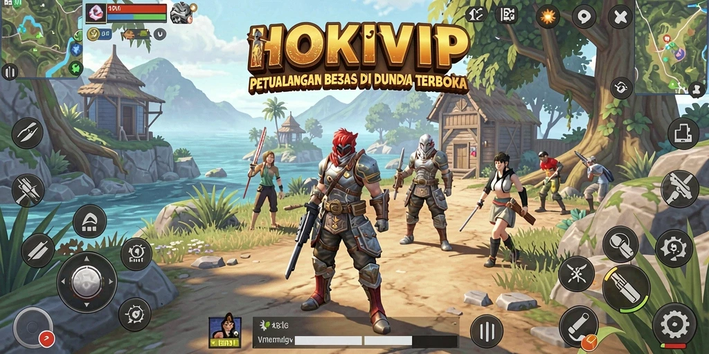 Screenshot HOKIVIP menampilkan gameplay di dunia terbuka yang menarik.