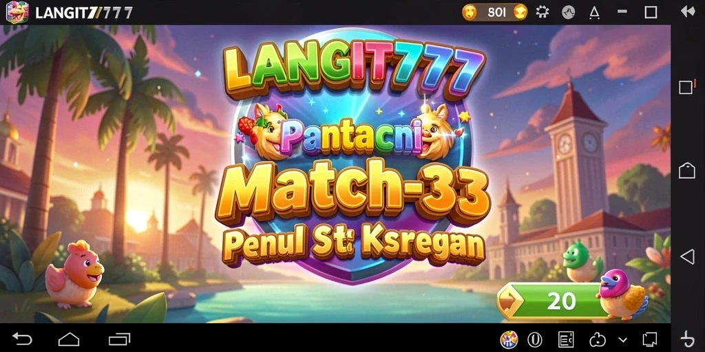 Tampilan seru gameplay LANGIT777 dengan tantangan Match-3.