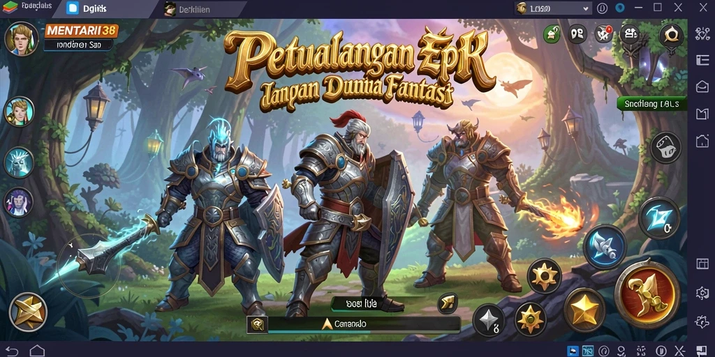 Tangkapan layar dari gameplay MENTARI138 menampilkan aksi di dunia petualangan RPG.