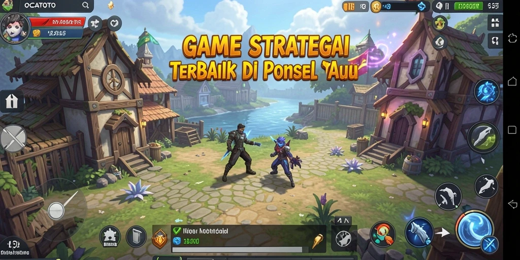 Tangkapan layar gameplay OCATOTO yang menunjukkan strategi membangun kerajaan.