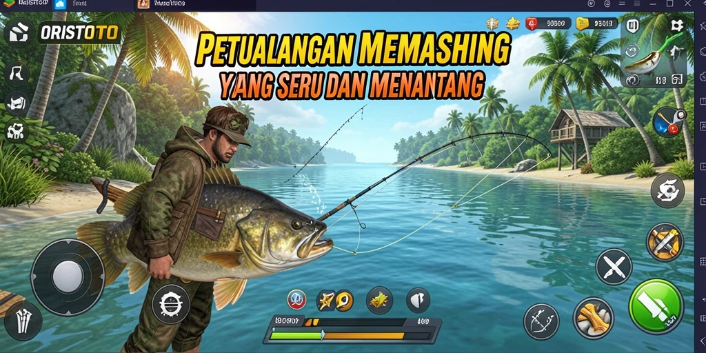 Tangkapan ikan yang mengesankan dalam gameplay ORISTOTO.