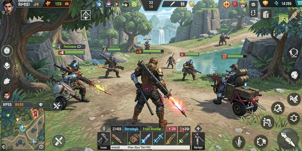 Tampilan gameplay RP55 yang intens dan penuh strategi.