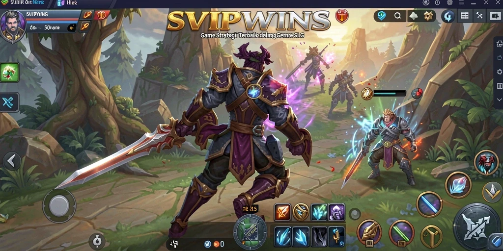 Tampilan gameplay epik dari permainan strategi SLG.