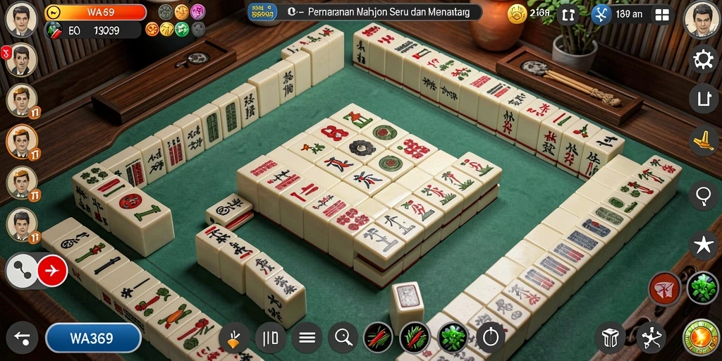 Tampilan gameplay Mahjong di WA369 yang menarik dan seru.